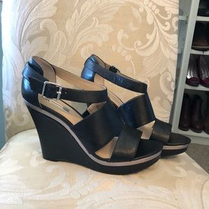 Black wedges by INC size 10